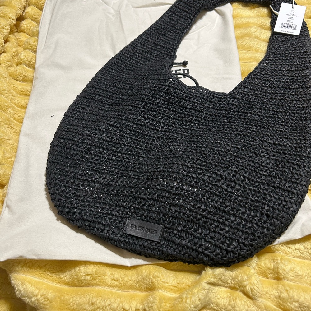 Walter Baker Black Woven Bag